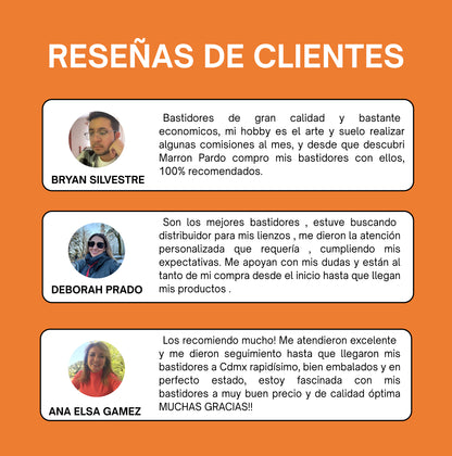 Bastidor Cuadrado Y Rectangular Rígido Entelado Profesional