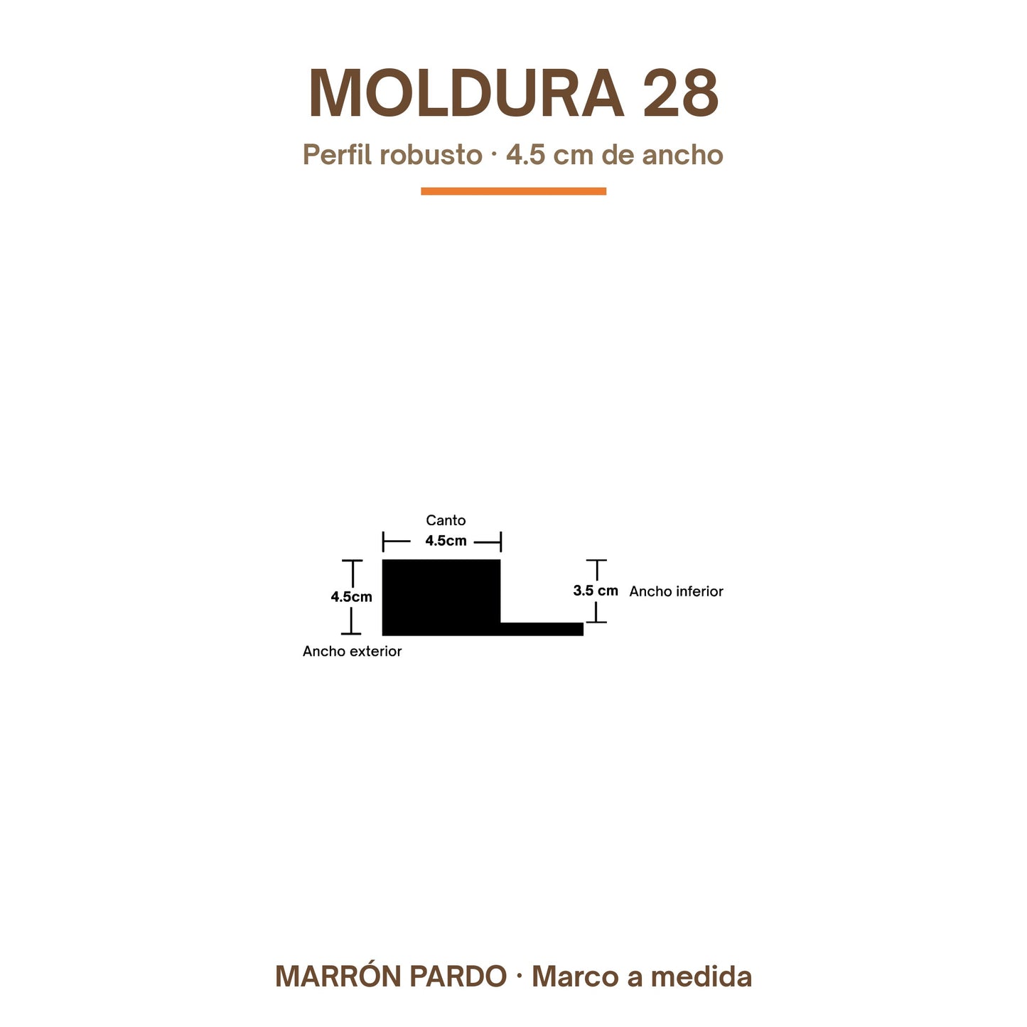 Marco Moldura 28 a Medida | Perfil Grueso para Bastidores