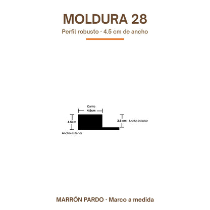 Marco Moldura 28 a Medida | Perfil Grueso para Bastidores