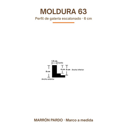 Marco Moldura 63 a Medida | Perfil Escalonado de Galería