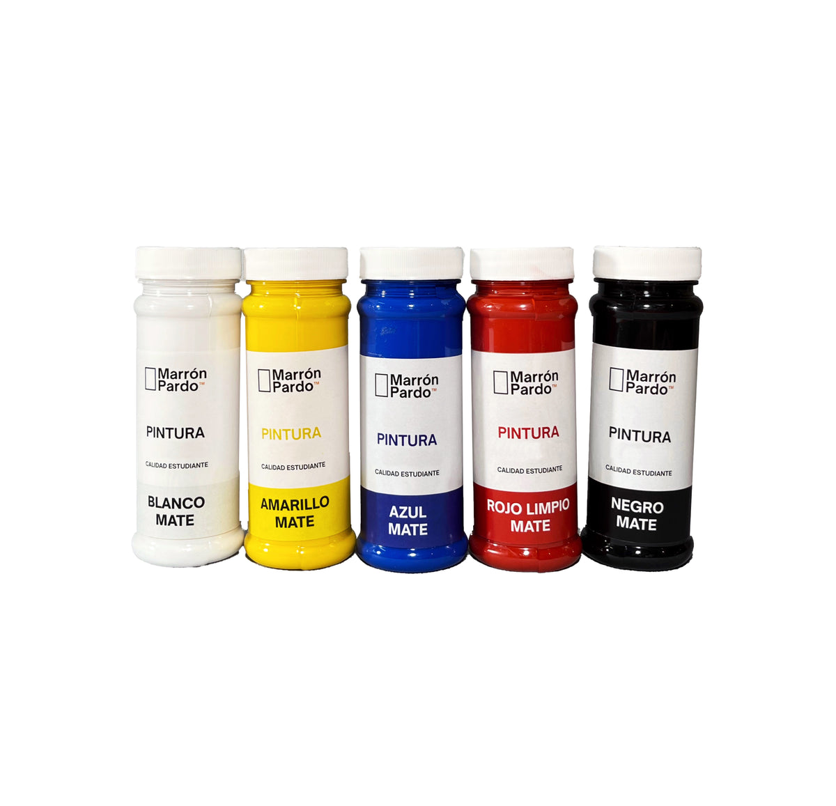 Pintura acrílica calidad estudiante 120 ml, color blanco — Marrón Pardo