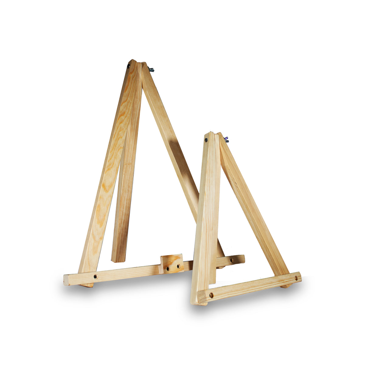 Caballete de mesa de madera de pino para pintar — Marrón Pardo