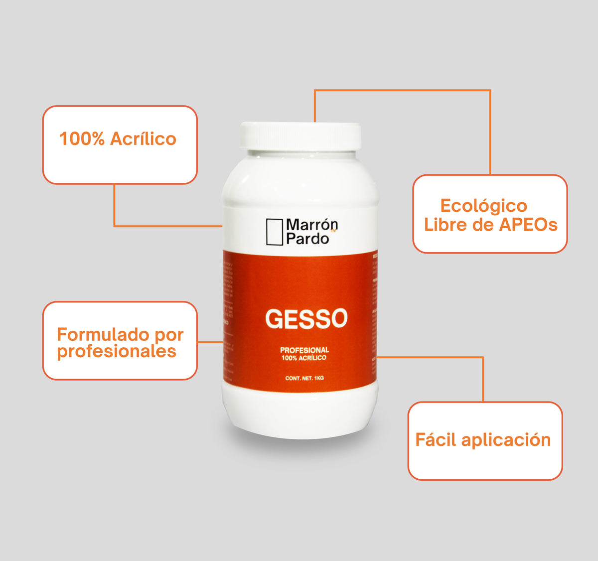 Aplicación del gesso profesional sobre el lienzo — Marrón Pardo
