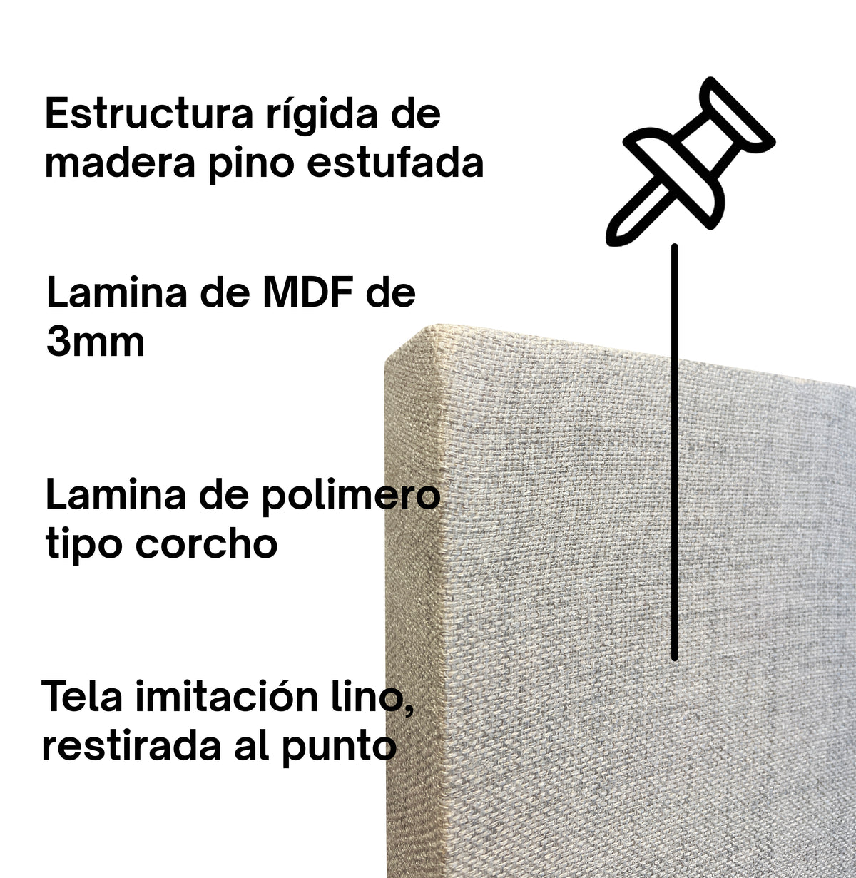 Detalle del tablero de inspiración multiusos — Marrón Pardo